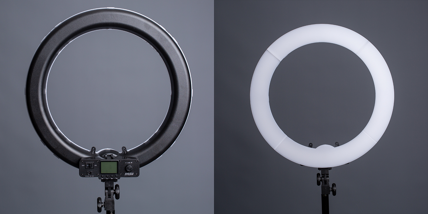 the front and back of a ring light