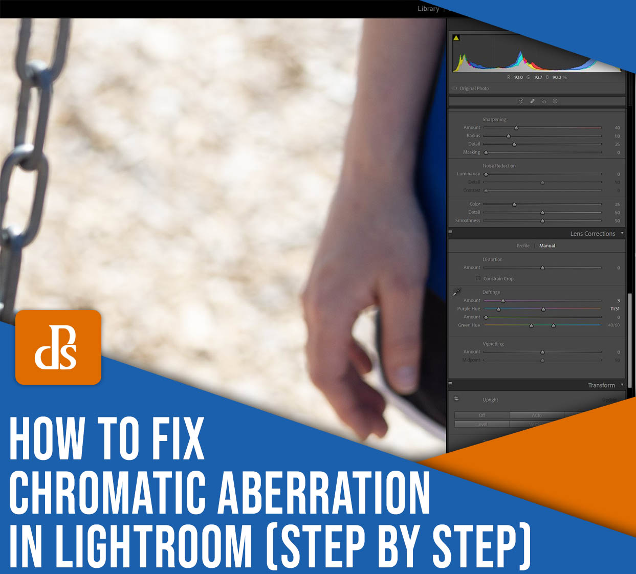 How to fix chromatic aberration in Lightroom (step by step)