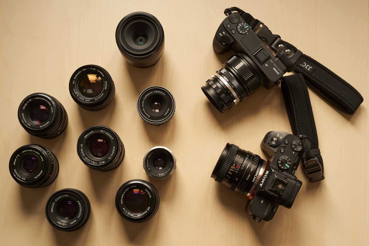 portrait photography gear cameras with prime lenses