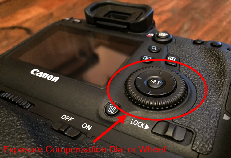the wheel on some cameras that allows for exposure compensation